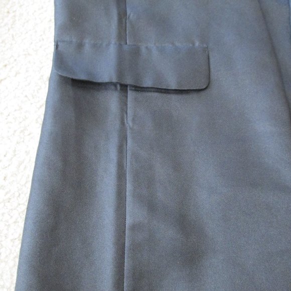 Open Front Blazer Jacket Womens Size 7 Black Fake Front Pocket Long Sleeve Coat - Picture 3 of 6